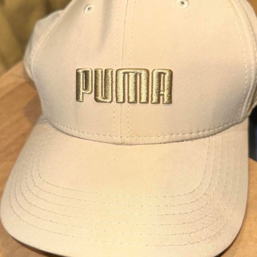 Puma Men's Cream and Tan Hat